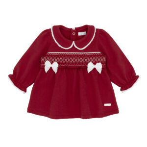 Amore Red Smocked dress Am0098